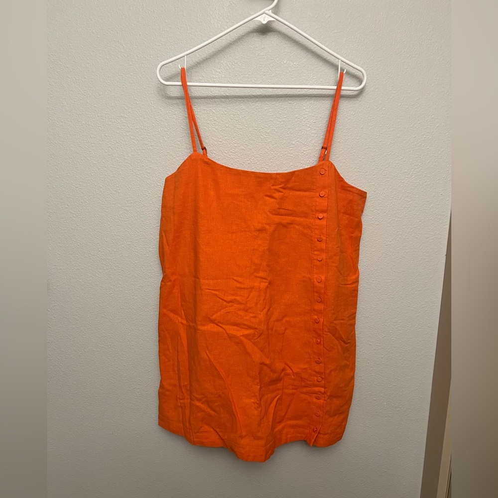 Size L - Abercrombie Orange Linen dress